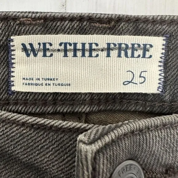 Free People We The Free Vector Moto Flare Jeans Distressed Black Size‎ 25 NWT