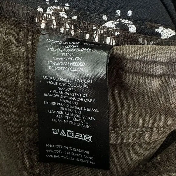 Free People We The Free Vector Moto Flare Jeans Distressed Black Size‎ 25 NWT
