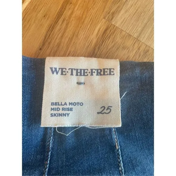 Free People We The Free Bella Moto Mid Rise Skinny Jean