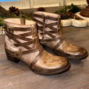 Freebird By Steven Size 9 Sammi Distressed Ankle Booties