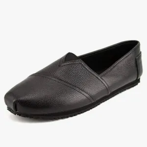 Froggee Womens Leather Nonslip Server Waitress Nurse Slip On Flat
