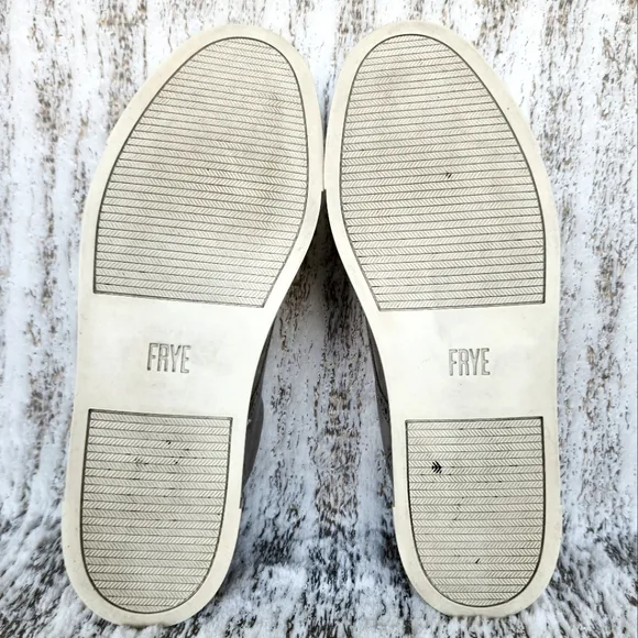Frye &quot;Gemma Kiltie&quot; Gray Suede Wingtip Fringe Slip On Sneaker | Women's Size 7