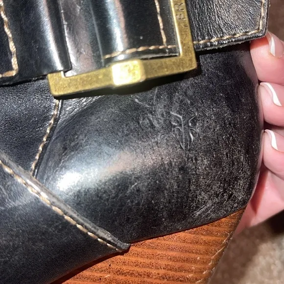 Frye Andrea mid western ankle boots Size 7 Black