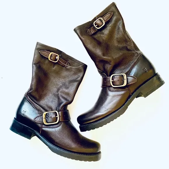 FRYE BOOTS sz 6.5 Brown Leather New