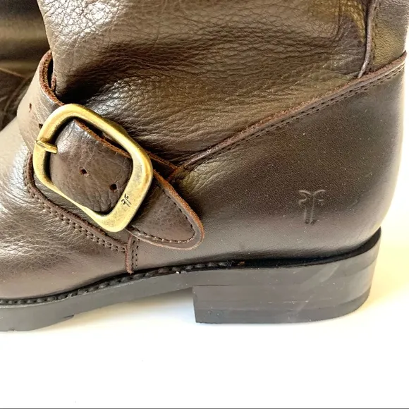 FRYE BOOTS sz 6.5 Brown Leather New