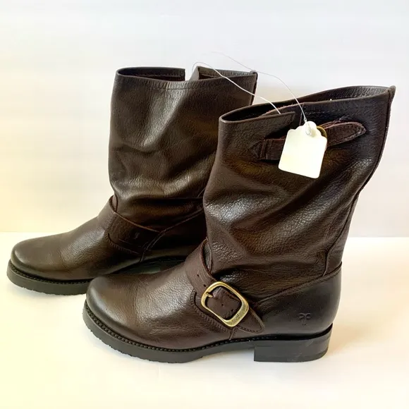 FRYE BOOTS sz 6.5 Brown Leather New