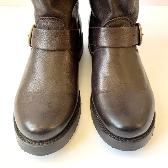 FRYE BOOTS sz 6.5 Brown Leather New