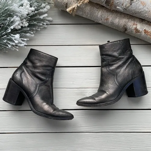 Frye Flynn Ankle Boot Leather Pewter size 6