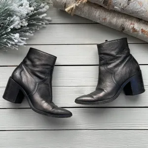 Frye Flynn Ankle Boot Leather Pewter size 6