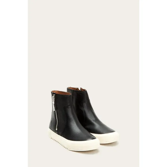 Frye Gia Lug Shearling Double Zip Leather Boots Women’s Shoes Black 11