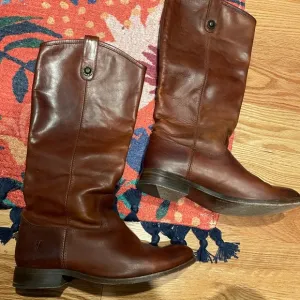 Frye mid rise brown - leather boots size 8.5