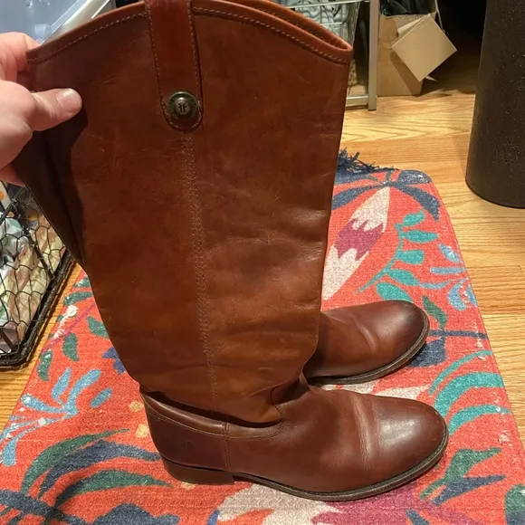 Frye mid rise brown - leather boots size 8.5