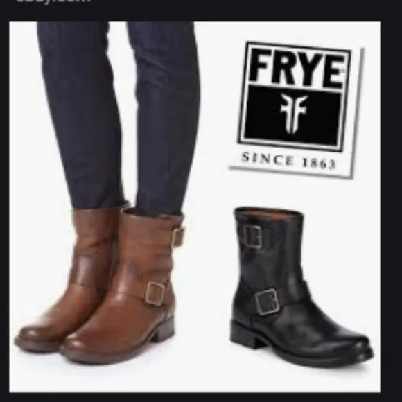 FRYE VICKY ENGINEER LEATHER BOOT