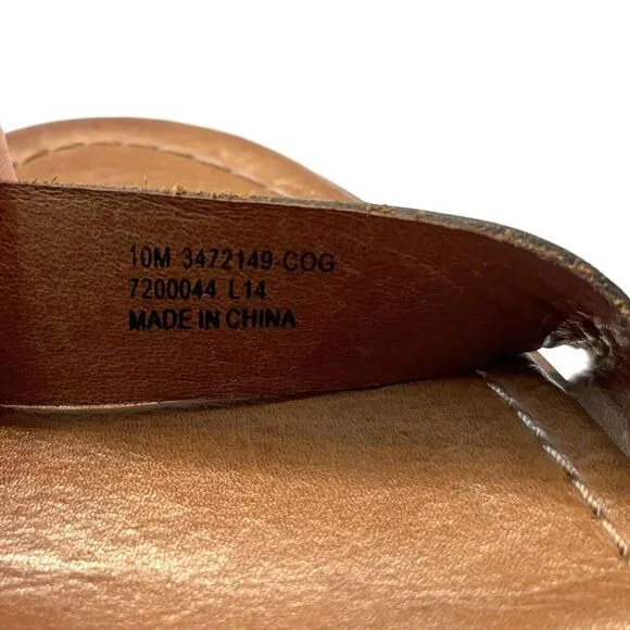 Frye‎ Women's Dani Criss Cross Brown Leather Sandals Heels Shoes US Size 10 M