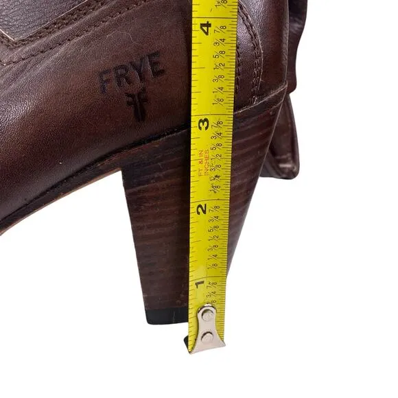 Frye Women's Dorado Brown Leather Riding Boot Size US 9