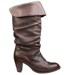 Frye Women's Dorado Brown Leather Riding Boot Size US 9