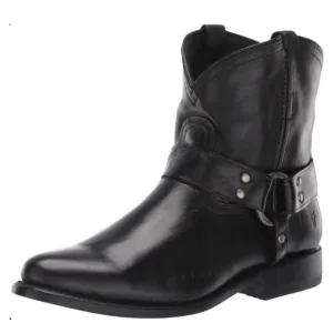 Frye Wyatt Leather Harness Boots in Black 6.5