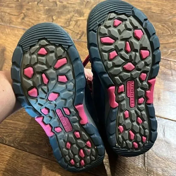 G-Merrell, 3, Capra Purple and Pink Mid waterproof boots, size 12.5