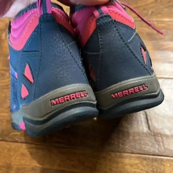 G-Merrell, 3, Capra Purple and Pink Mid waterproof boots, size 12.5