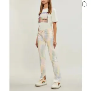 Ganni Shiloh Tie-dye Straight-leg Mid-rise Jeans In Rainbow SZ 28 NWT