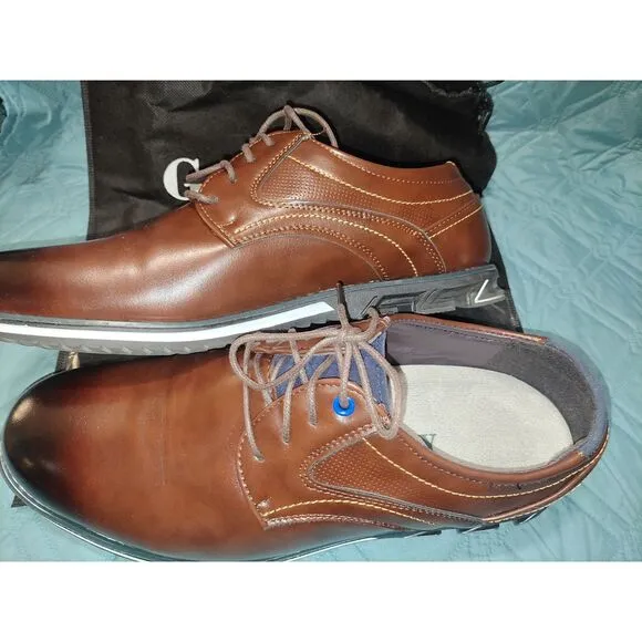 Gatsby 12aa Brown Comfort Soft Men Oxford Vegan Flexural Leather Dress Shoe
