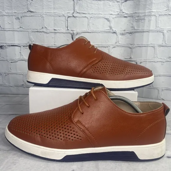 Gatsby Respirer Orthopedic Leather Shoes Brown Size 13.5 Casual Comfort