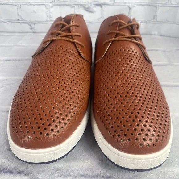 Gatsby Respirer Orthopedic Leather Shoes Brown Size 13.5 Casual Comfort