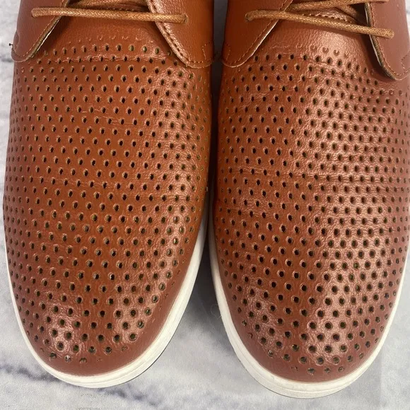 Gatsby Respirer Orthopedic Leather Shoes Brown Size 13.5 Casual Comfort
