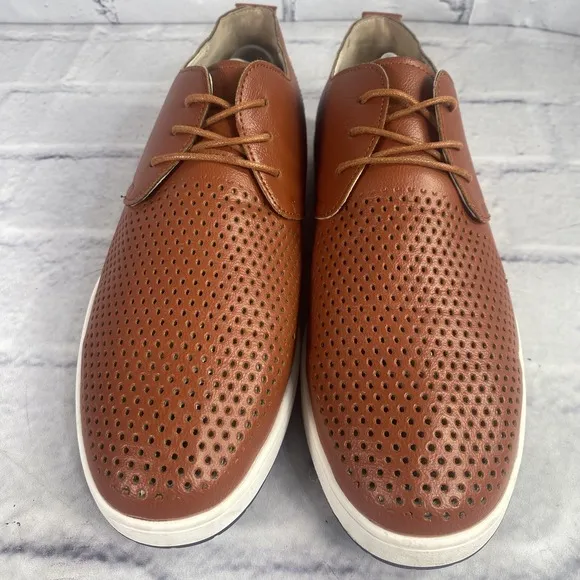 Gatsby Respirer Orthopedic Leather Shoes Brown Size 13.5 Casual Comfort