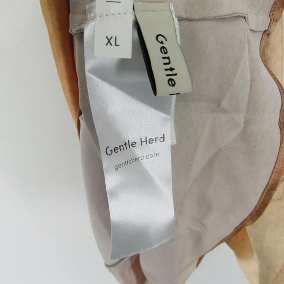 Gentle Herd Pure Mulberry Silk Cowl Neck Slip Dress XL Two Tone