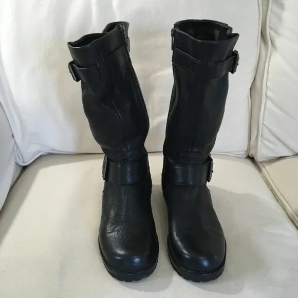 Gentle Soul Black Leather NWOT Mid-Calf Boots