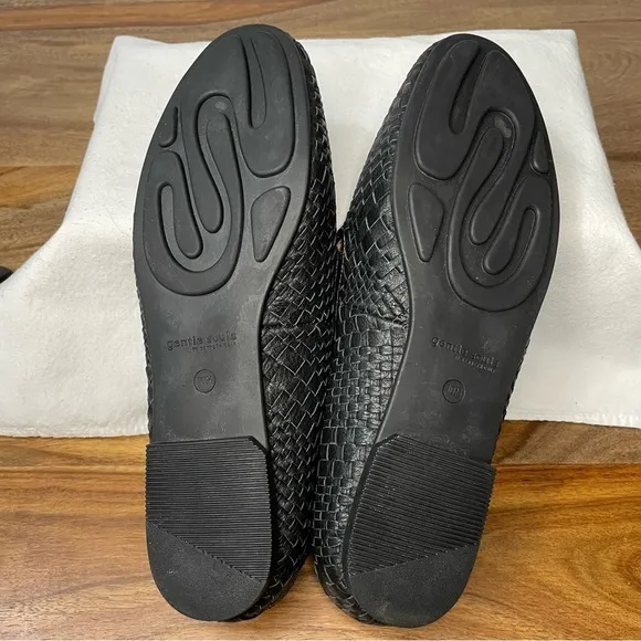 Gentle Souls by Kenneth Cole Women’s Eugene Woven Black Smoking Slipper sz 10