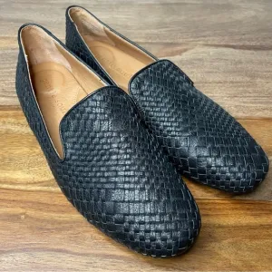 Gentle Souls by Kenneth Cole Women’s Eugene Woven Black Smoking Slipper sz 10