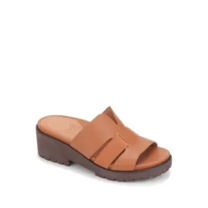 GENTLE SOULS KENNETH COLE Womens Brown 1&quot; Platform Anja Sandals Shoes 7 M