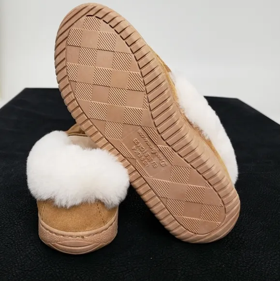 Genuine Leather Moccasin Slippers with Memory Foam!