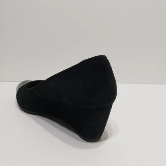 Geox Respira Black Suede Wedge Shoes 9.5