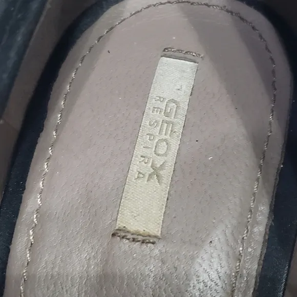 Geox Respira Black Suede Wedge Shoes 9.5