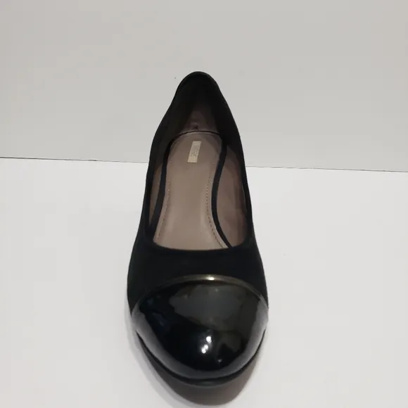 Geox Respira Black Suede Wedge Shoes 9.5