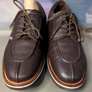 G/Fore 9 Gallivanter chocolate pebbled leather laceup comfy oxford golf shoes