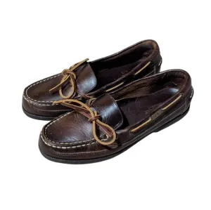 G.H. BASS Round Toe Leather Loafers 7.5 Brown Slip Resistant Old Money Nautical