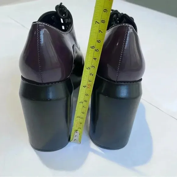Gianni Bini GB City-Girl Oxford Platform Patent Lace Up Pumps Shoes  Size 8M