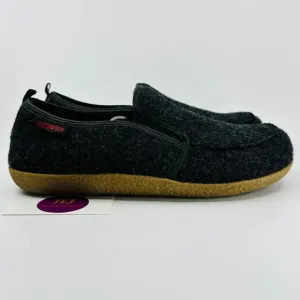 Giesswein Men's Innsbruck Slip On Charcoal Boiled Wool Slippers Size 42 EU/ 9 US