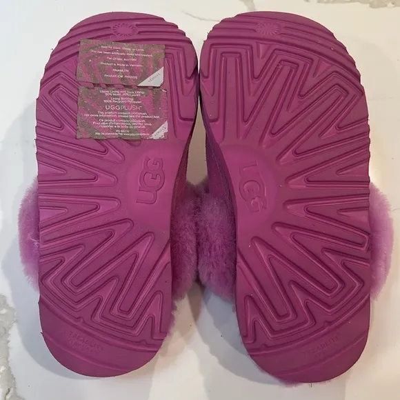 Girls Cozy II Ugg Slippers Pink Sz 3