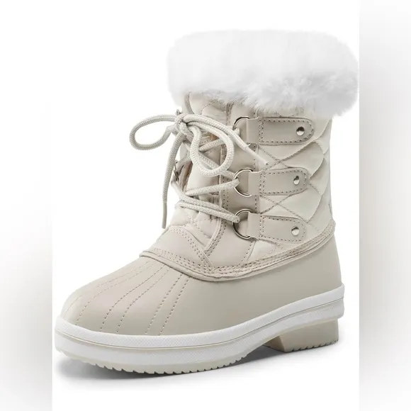 Girls Mid-Calf Winter Snow Boots