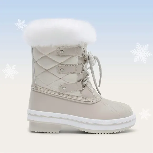 Girls Mid-Calf Winter Snow Boots