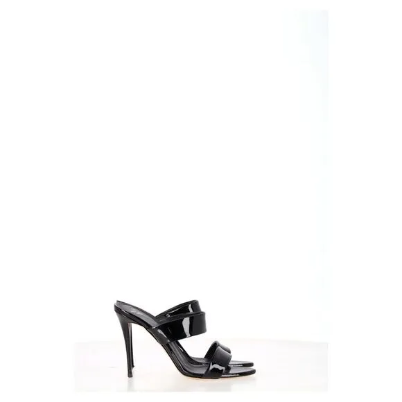 Giuseppe Zanotti Slide Heels in Black Patent Leather