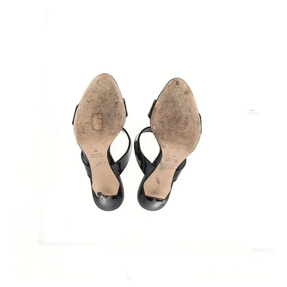 Giuseppe Zanotti Slide Heels in Black Patent Leather