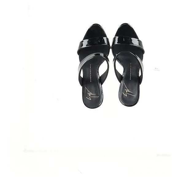 Giuseppe Zanotti Slide Heels in Black Patent Leather