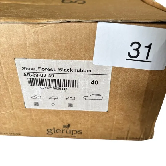 Glerups Womens Dark Forest Shoe Honey Rubber Sole (EU 40)