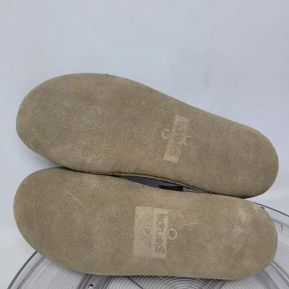 Glerups Wool Clog Slippers Adult Size 46 US Mens 12 Open Heel Grey, Suede Sole